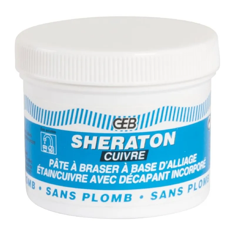 Pâte à braser et étamer SHERATON CUIVRE Décapant + Alliage
