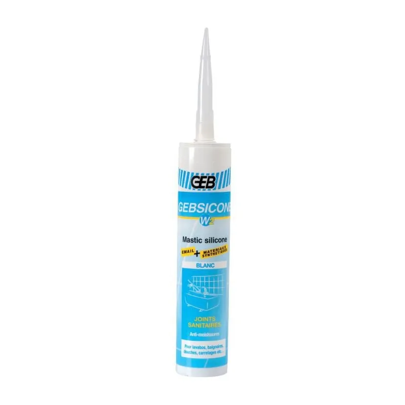 Mastic silicone GEBSICONE W2 blanc