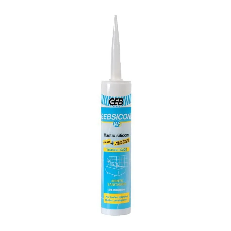 Mastic silicone GEBSICONE W2 translucide