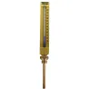 Thermomètre vertical industriel corps laiton
