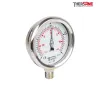 Manomètre radial 1/2" tout inox Ø100 classe 1% verre sécurit