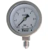 Manomètre radial 1/4" tout inox Ø63 classe 1,6% verre sécurit