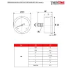 DIMENSIONS MODELE AVEC RACCORD AXIAL REF.1626 ( en mm )