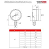 DIMENSIONS MODELE AVEC RACCORD RADIAL REF.1618 ( en mm )
