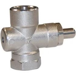 Robinet porte manomètre à poussoir