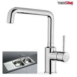 Mitigeur chromé cuisine THEWA MIR10 équerre