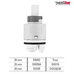 Cartouche céramique 25mm