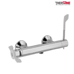 Mitigeur douche thermostatique chromé THEWA ABBA pour personne à mobilité réduite