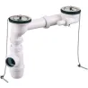 Ensemble évacuation pour éviers grès hauteur siphon réglable