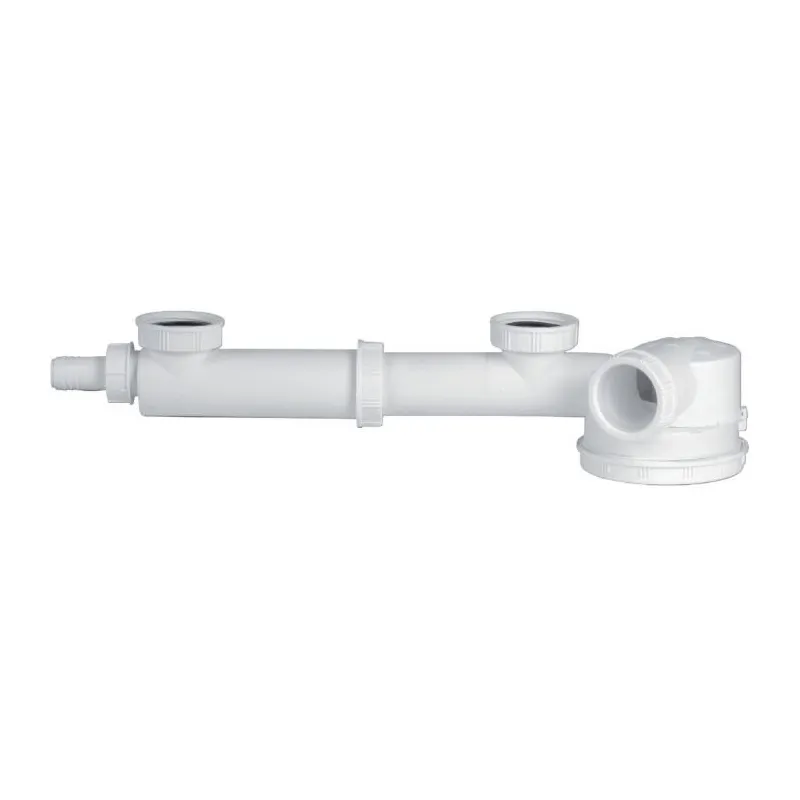 Tubulure 2 bacs gain de place pour évier réglage de 160 à 280 mm