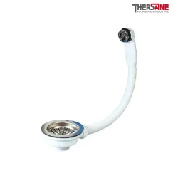 Bonde panier avec trop plein diamètre 114mm