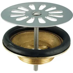 Bonde laiton à grille plate grille inox