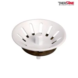 Panier de bonde blanc pour plateau Ø 113