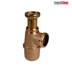 Siphon évier à culot en laiton brut