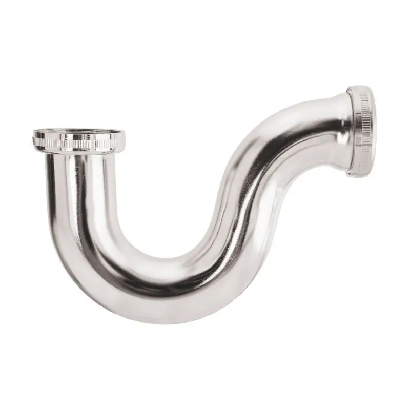 Siphon tube laiton chromé Spécial grand débit