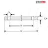 Dimensions Brides pleine PN 40 sans portée de joint type 05 A P235GH