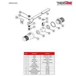 RBS NOMENCLATURE 2 pièces PN63 mâle mâle 709