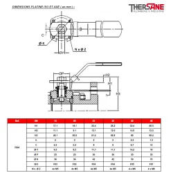 RBS DIMENSIONS PLATINE ISO ET AXE ( en mm ) 7034