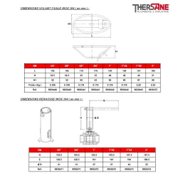 VOLANT OVALE  et REHAUSSE INOX 304(mm) 702-703