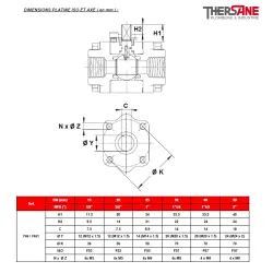 RBS DIMENSIONS PLATINE ISO ET AXE ( en mm ) 746  