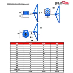 DIMENSIONS REDUCTEURS ( en mm ) 712 713