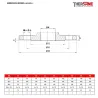RBS 3 pièces à brides acier inox ASTM A351 CF8M PN 40 avec platine ISO DIMENSIONS BRIDES ( en mm ) 710 711