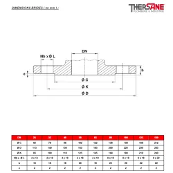 RBS 3 voies à brides acier inox ASTM A351 CF8M PN 16 DIMENSIONS BRIDES ( en mm )785 786