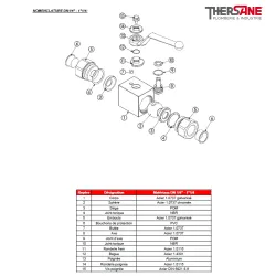 RBS haute pression acier galvanisé NOMENCLATURE DN 1/4" -  1"1/4 799