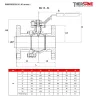 RBS 2 pièces à brides acier ASTM A216 WCB PN 16/40 DIMENSIONS DN 15 - 50 ( en mm ) 762