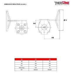 RBS 2 pièces à brides acier ASTM A216 WCB PN 16/40 DIMENSIONS REDUCTEUR ( en mm ) 762