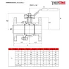 RBS 2 pièces à brides acier inox ASTM A351 CF8M DIMENSIONS DN 15 - 50 ( en mm ) 763