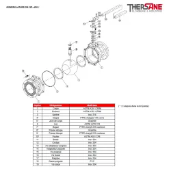 RBS 2 pièces à brides acier inox ASTM A351 CF8M NOMENCLATURE DN 125 - 200 763
