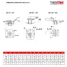 RBS 2 pièces à brides acier ASTM A216 WCB PN 16/40 DIMENSIONS PLATINE ISO ET AXE ( en mm ) 778