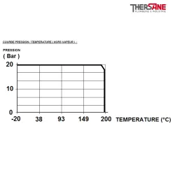 RBS 2 pièces à brides acier ASTM A216 WCB COURBE PRESSION - TEMPERATURE 778