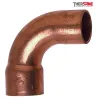 Coude grand rayon 90° cuivre MF mâle - femelle à souder 5001a