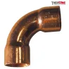 Coude grand rayon 90° cuivre FF femelle - femelle à souder 5002a