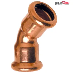 Raccord cuivre à sertir courbe 45° 6041A femelle - femelle