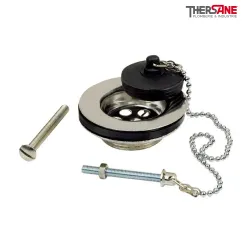 Bonde laiton avec bouchon à chaînette