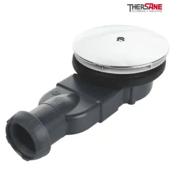 Bonde de douche ronde extra plate pour receveur Ø90mm