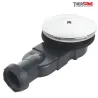 Bonde de douche ronde extra plate pour receveur Ø90mm