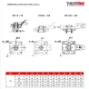 RBS 2 pièces à brides acier ASTM A216 WCB PN 16/40 DIMENSIONS PLATINE ISO ET AXE ( en mm ) 764