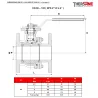 RBS 2 pièces à brides acier ASTM A216 WCB ISO PN20 ANSI 150 DIMENSIONS DN 65 – 100 793