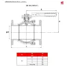 RBS 2 pièces à brides acier ASTM A216 WCB ISO PN20 ANSI 150 DIMENSIONS DN 150 793
