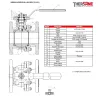 NOMENCLATURE DN 65 - 100 RBS 2 pièces à brides acier inox ASTM A351 CF8M ISO PN20 ANSI 150 794