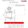 DIMENSIONS DN 65 – 100 RBS 2 pièces à brides acier inox ASTM A351 CF8M ISO PN20 ANSI 150 794