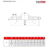 DIMENSIONS BRIDES ( en mm ) RBS 2 pièces à brides acier inox ASTM A351 CF8M ISO PN20 ANSI 150 794