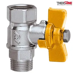 Vanne d’isolement à sphère pour purgeurs solaires 3/8" MF