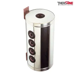 Ballon tampon mural 8 piquages avec jaquette inox pour chauffage