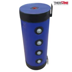 Ballon tampon mural 4 piquages avec jaquette skaï pour chauffage + climatisation