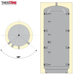 Schéma 2 ballon stockeur chauffage "gamme plus" sans échangeur acier